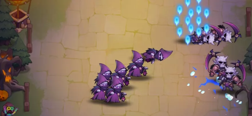 敵は左右に移動して倒す