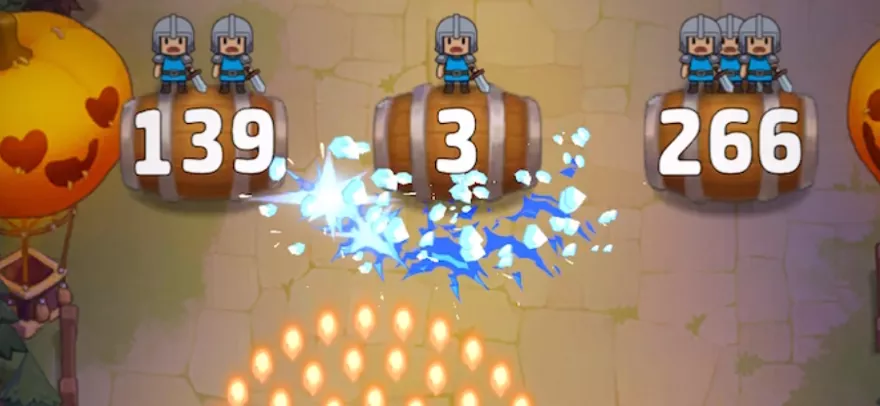 左2つのタルを同時に攻撃