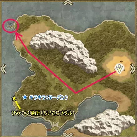 ガライまでのマップ