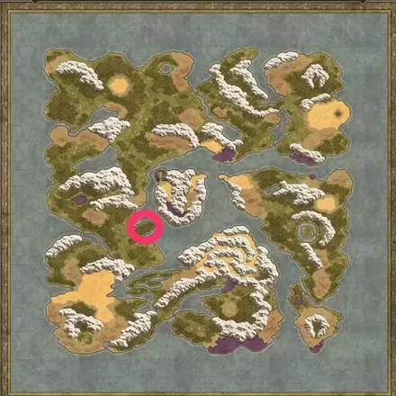 マホステの巻物のワールドマップ