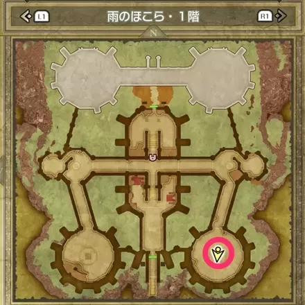 ヒャドの巻物の拡大マップ