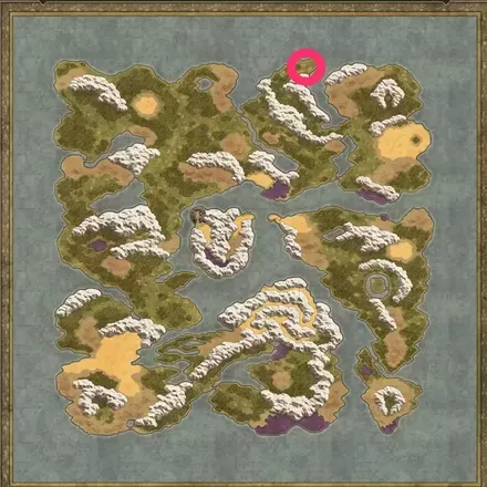 ヒャドの巻物のワールドマップ