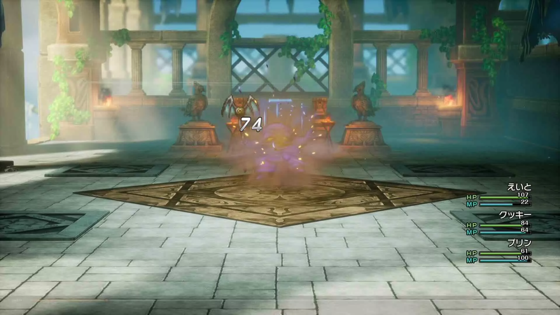 主人公はかぶと割りや通常攻撃で火力を出す