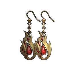 烈火の精髄の耳飾り（極上）