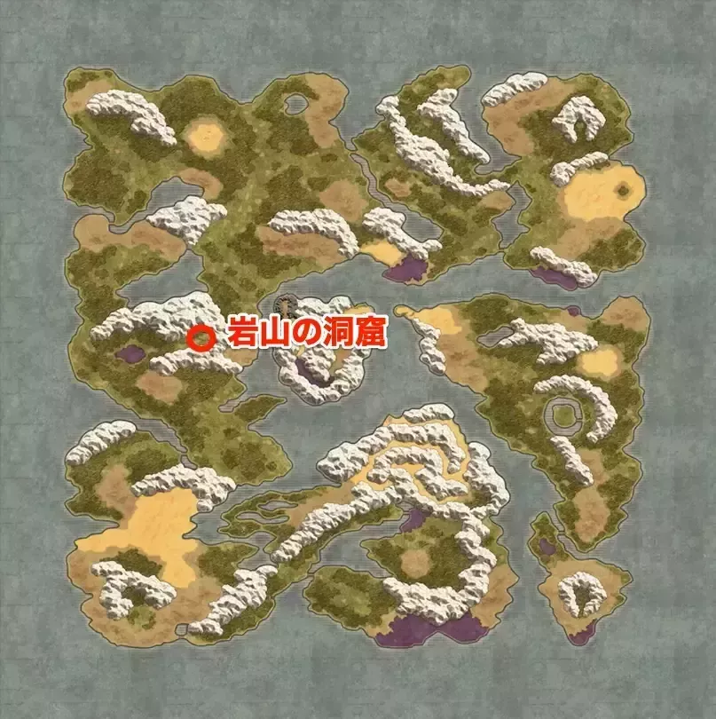 岩山の洞窟マップ