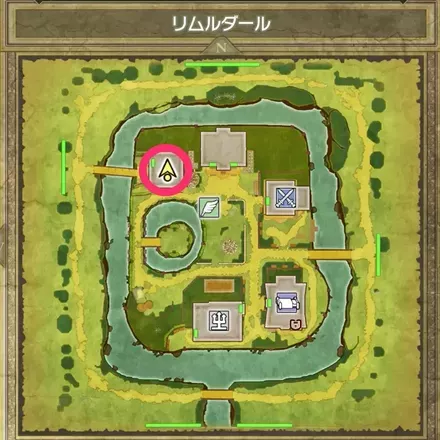 バリアの巻物の拡大マップ