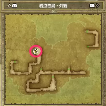 ヒャダインの巻物の拡大マップ