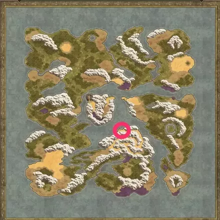 ヒャダインの巻物のワールドマップ