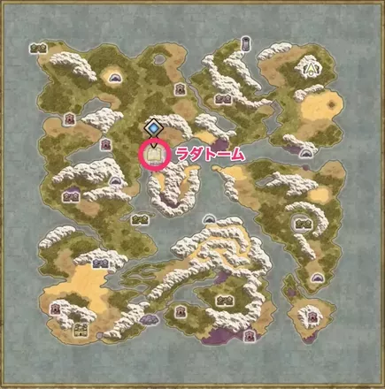 ゲームスタート時点でいる町