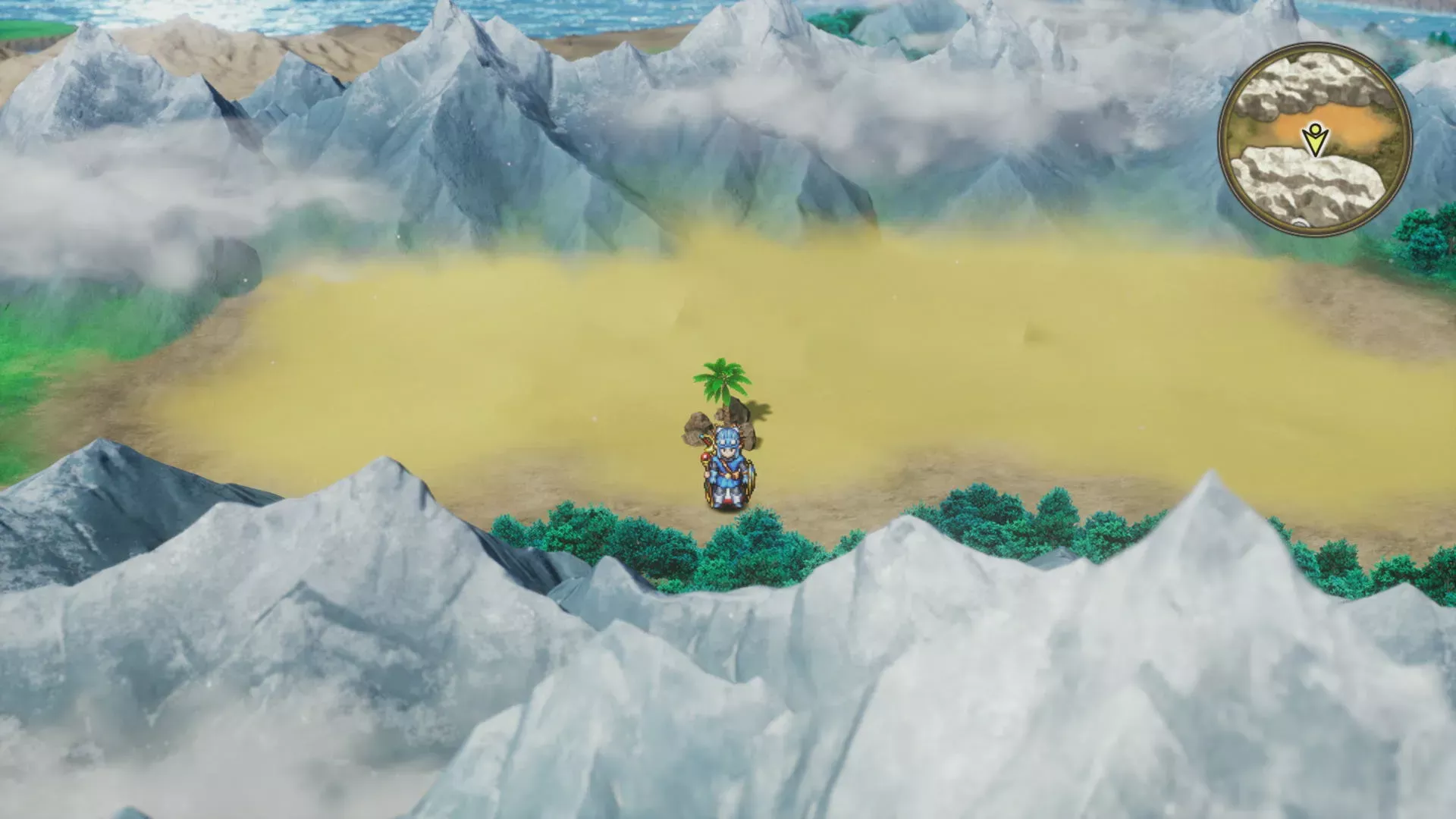 雨のほこら南東の砂漠のひみつの場所26の見た目