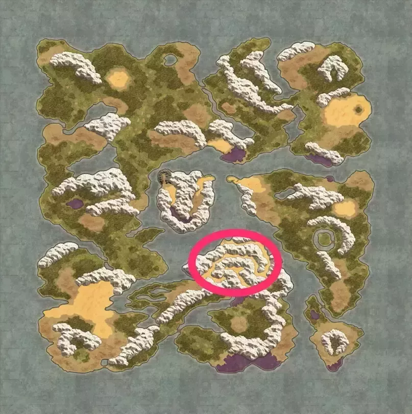 岩泣き島周辺メタルスライムのマップ