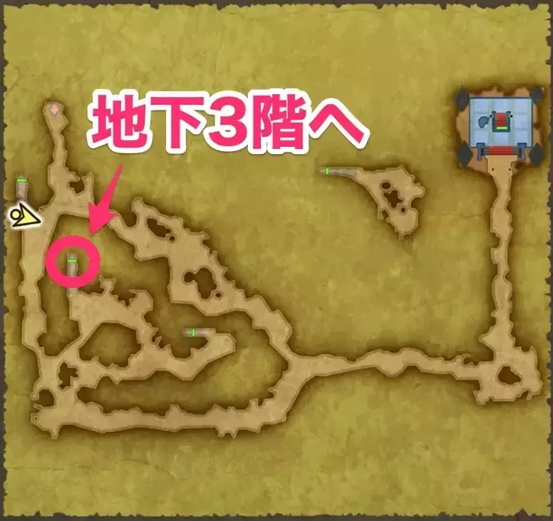 地下4階に戻って中央左側の階段へ