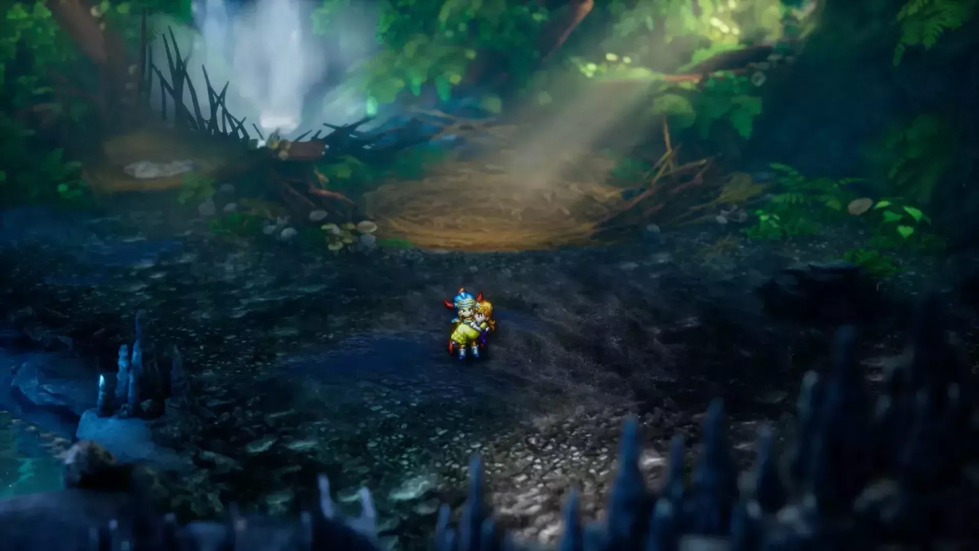 沼地の洞窟でローラ姫を助ける