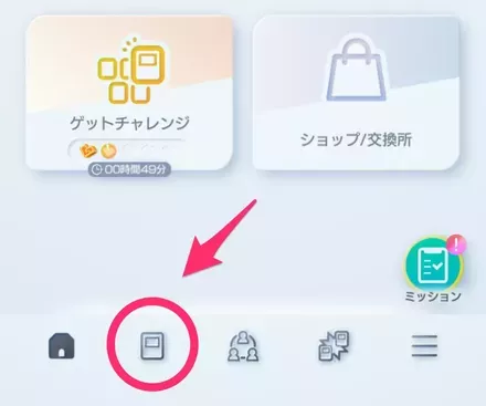 自分のカードを開く