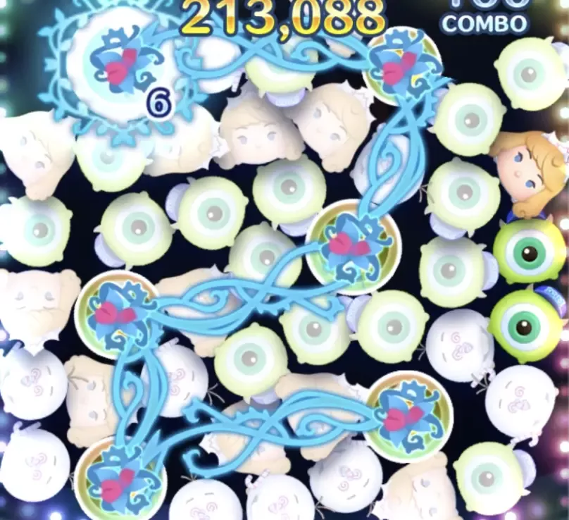 ボムはなぞって繋げられる