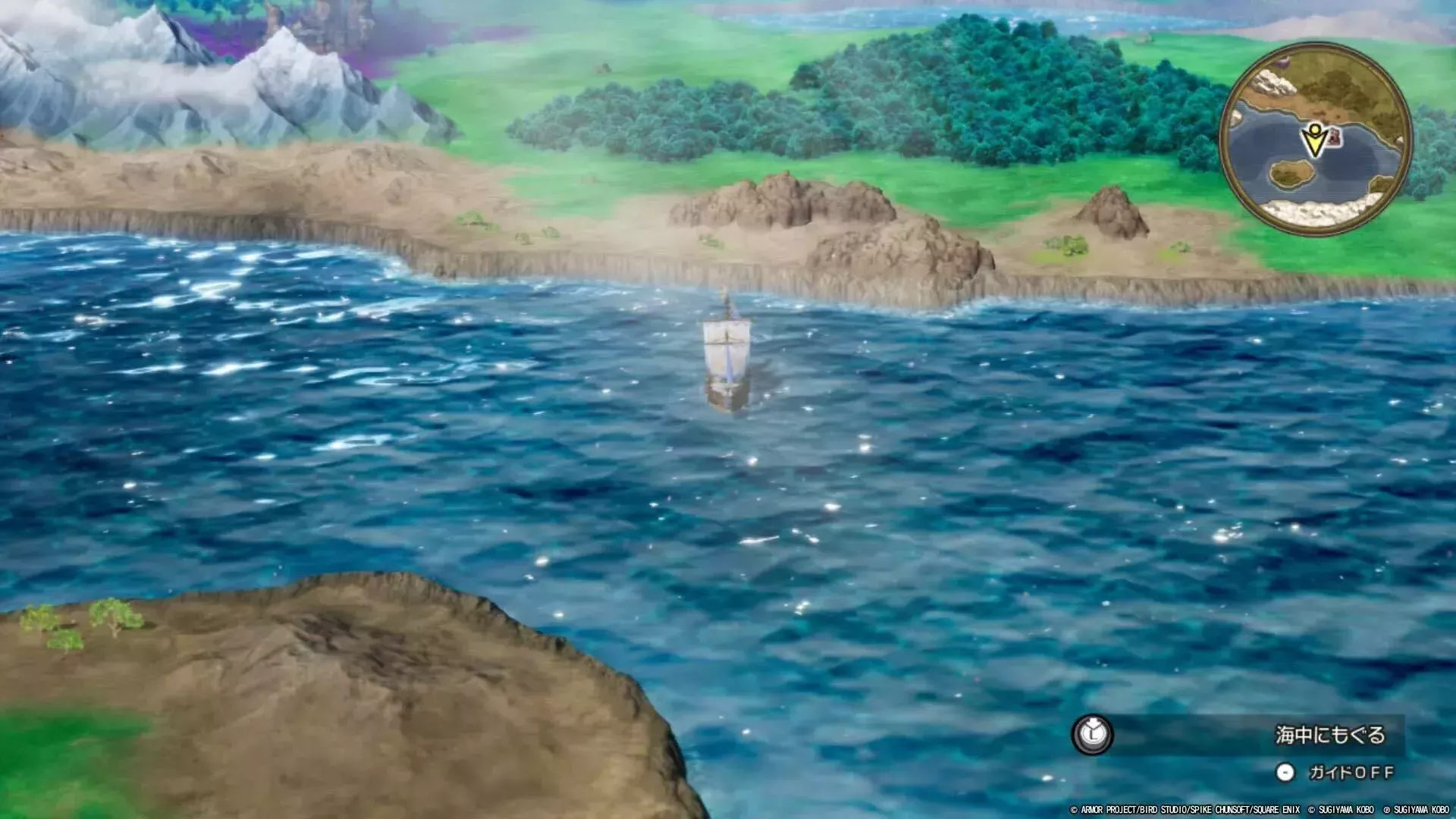 海底宝物庫西海の場所・海上