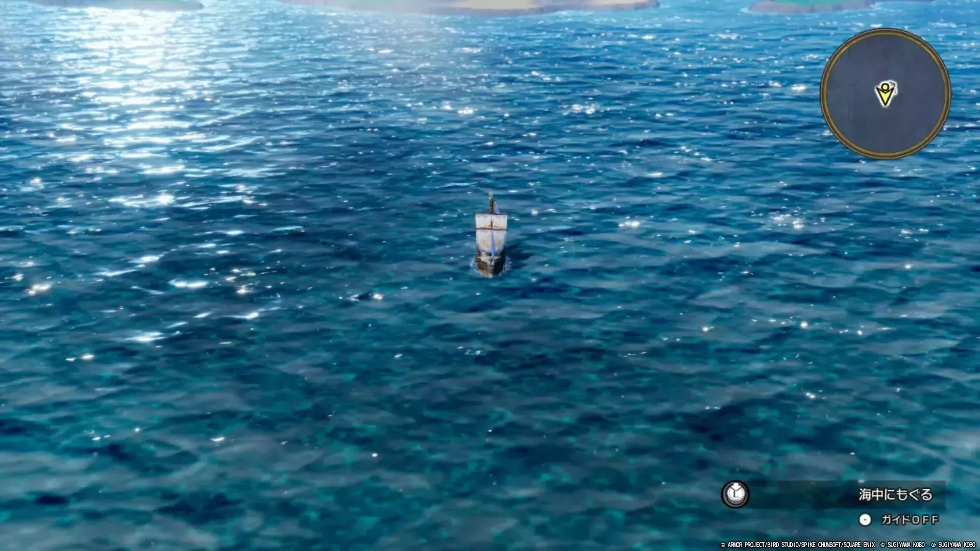 海底宝物庫北海の場所・海上