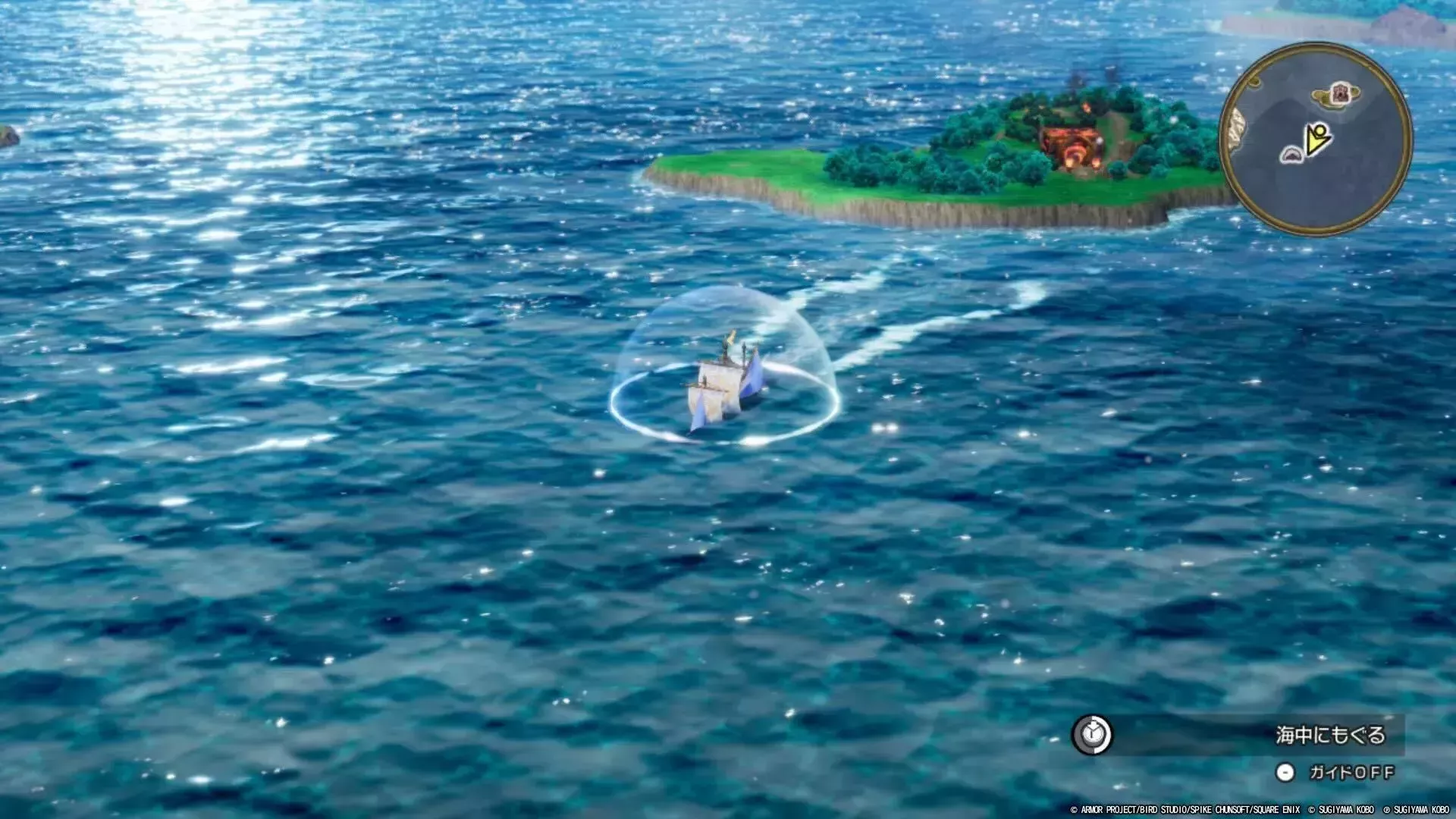 南西に向けて潜りつつ移動