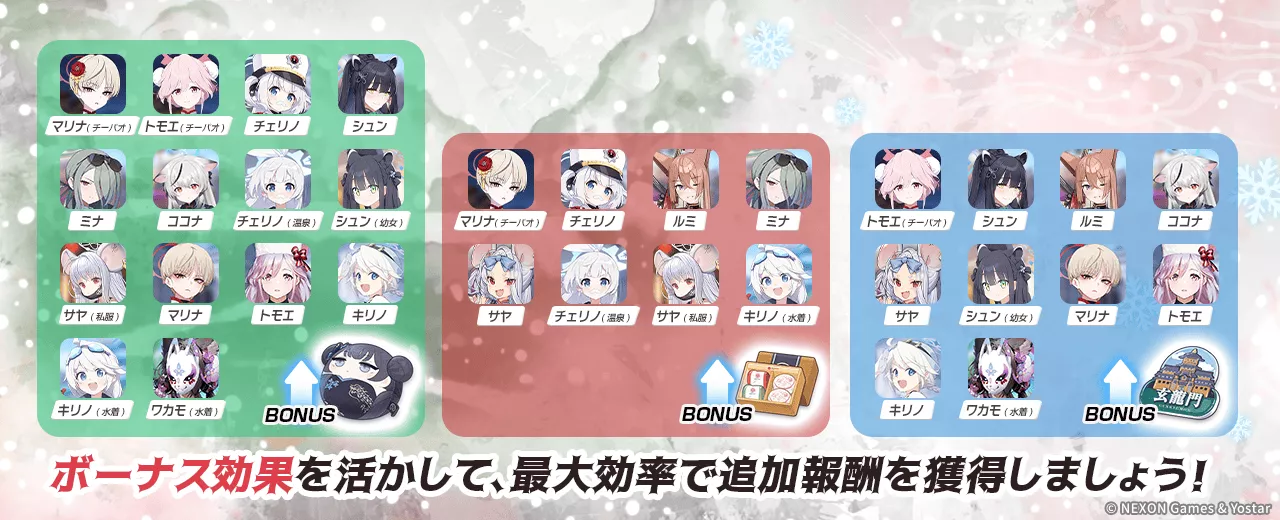 ボーナスキャラ