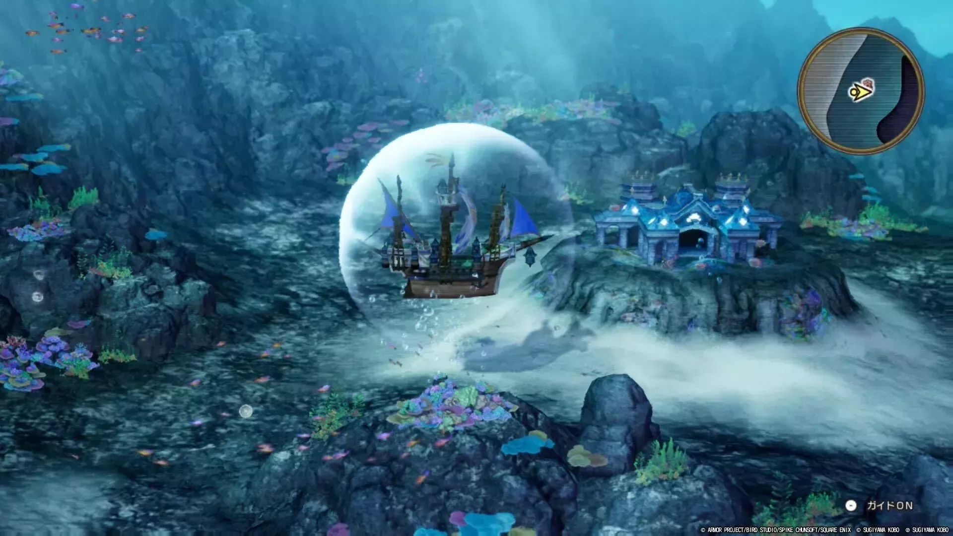 海底宝物庫南海の場所・海中