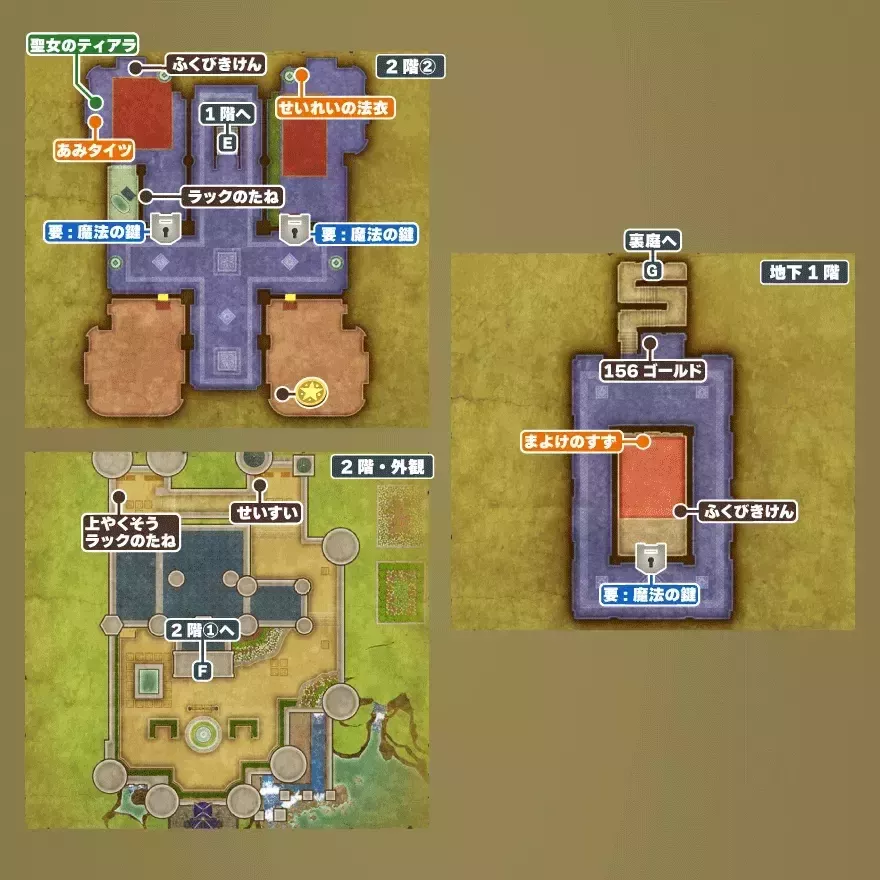 ラダトーム城のマップ