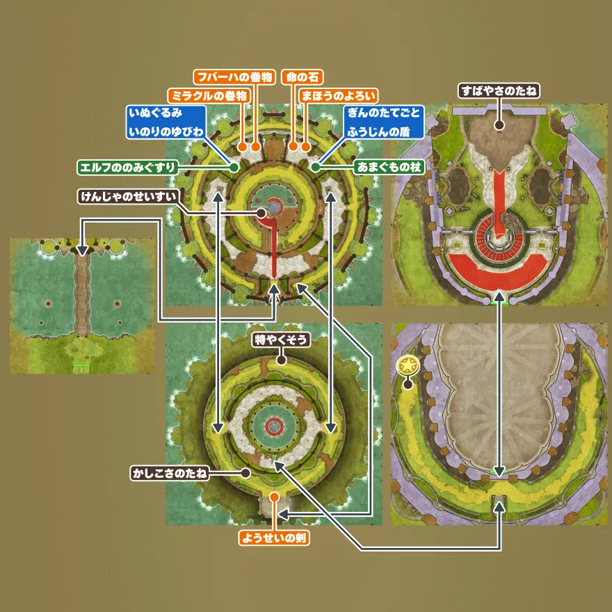 妖精の城のマップ画像