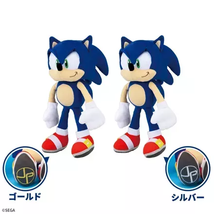 ソニック・ザ・ヘッジホッグ　Lぬいぐるみ　東京ジョイポリスリミテッド ～ゴールド&シルバー～