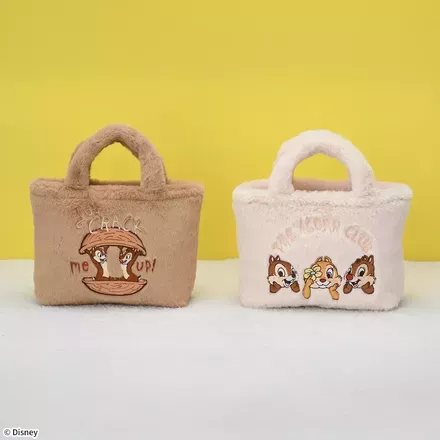 チップ&デール&クラリス　プラチナムザッカふわふわバッグ　～Fluffy Cuties～