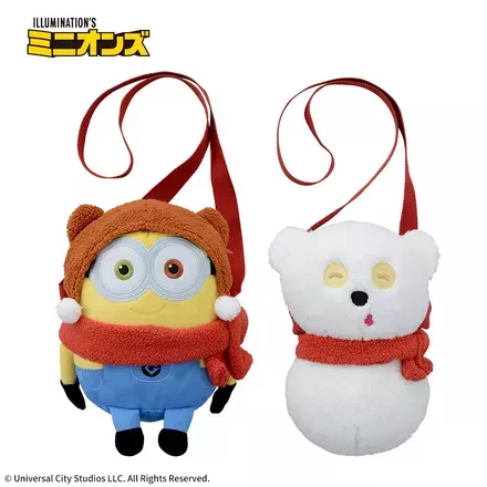 ミニオン　プラチナムザッカショルダーバッグ “ボブ&ゆきだるまティム”