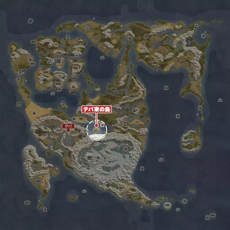 テパ東の島の場所画像