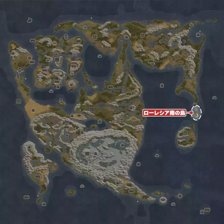 ローレシア南の島の場所画像