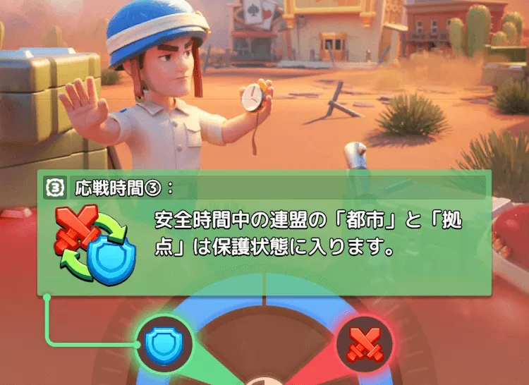 最大15時間の非戦闘期間を確保できる