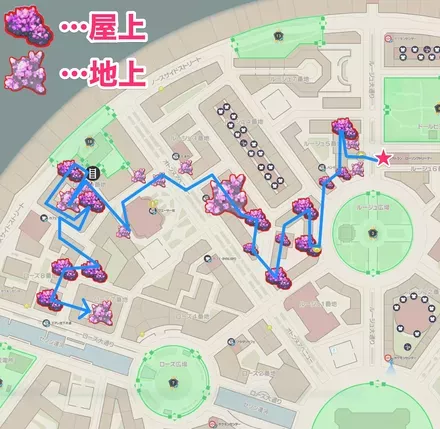 ローリングドリーマー周辺のメガカケラマップ