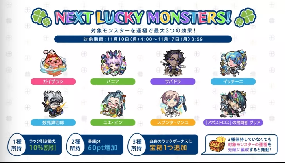 来週のラッキーモンスター