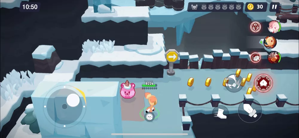 ステージ12-4(ハード)のくまゼリーと宝箱の場所