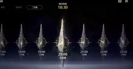 ２日後の20時に進める