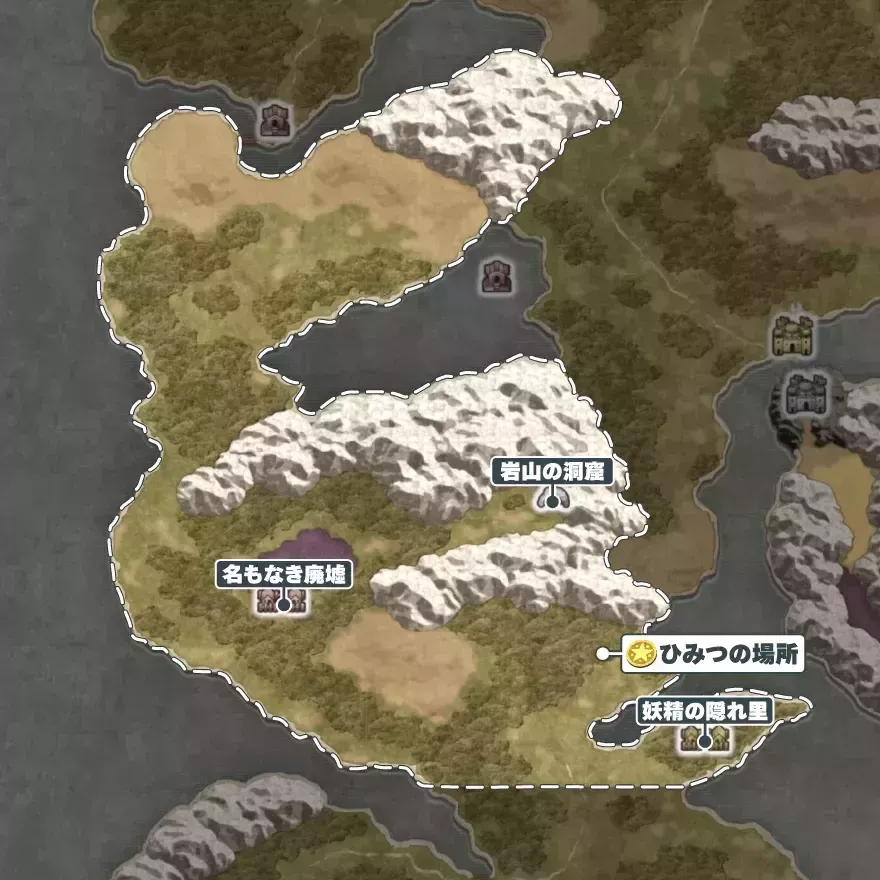 岩山の洞窟周辺