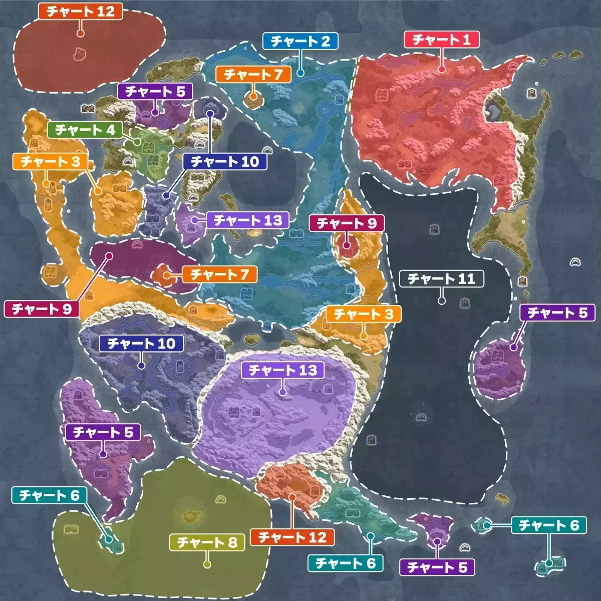 ドラクエ2チャート全体マップ