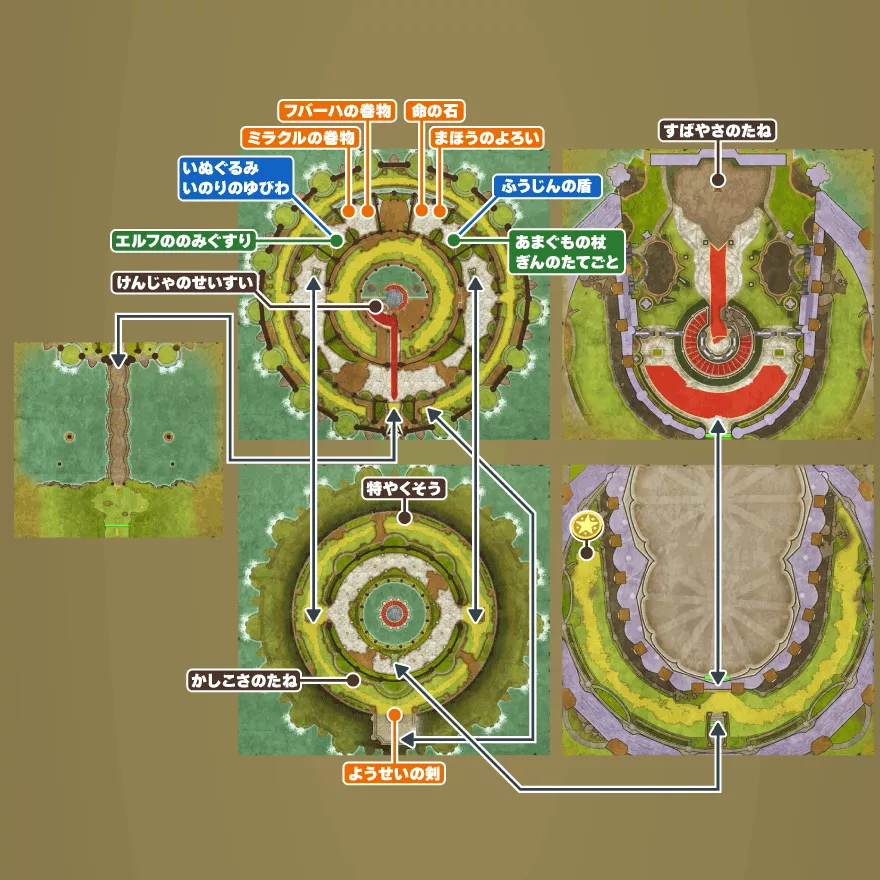 妖精の城のマップ画像