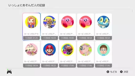 遊んだユーザー