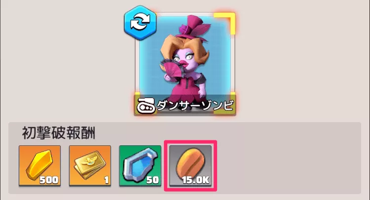 ゾンビや終末精鋭の初回撃破報酬