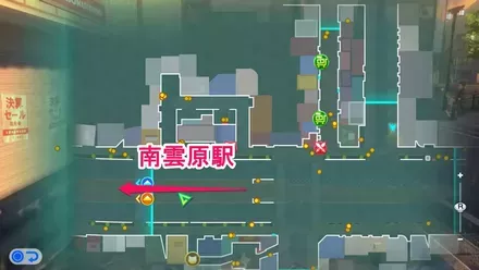 11繁華街から南雲原駅に向かう