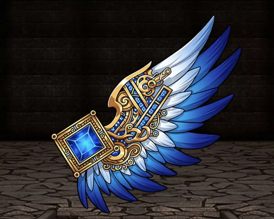 青水晶の羽飾りの画像