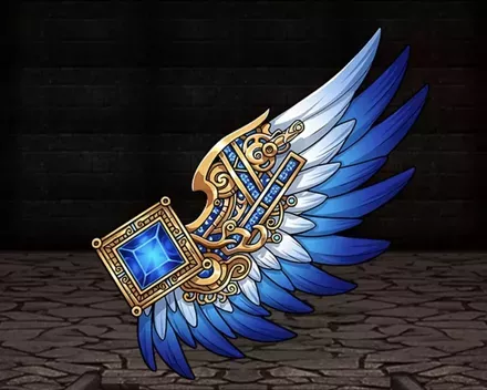 青水晶の羽飾りの画像