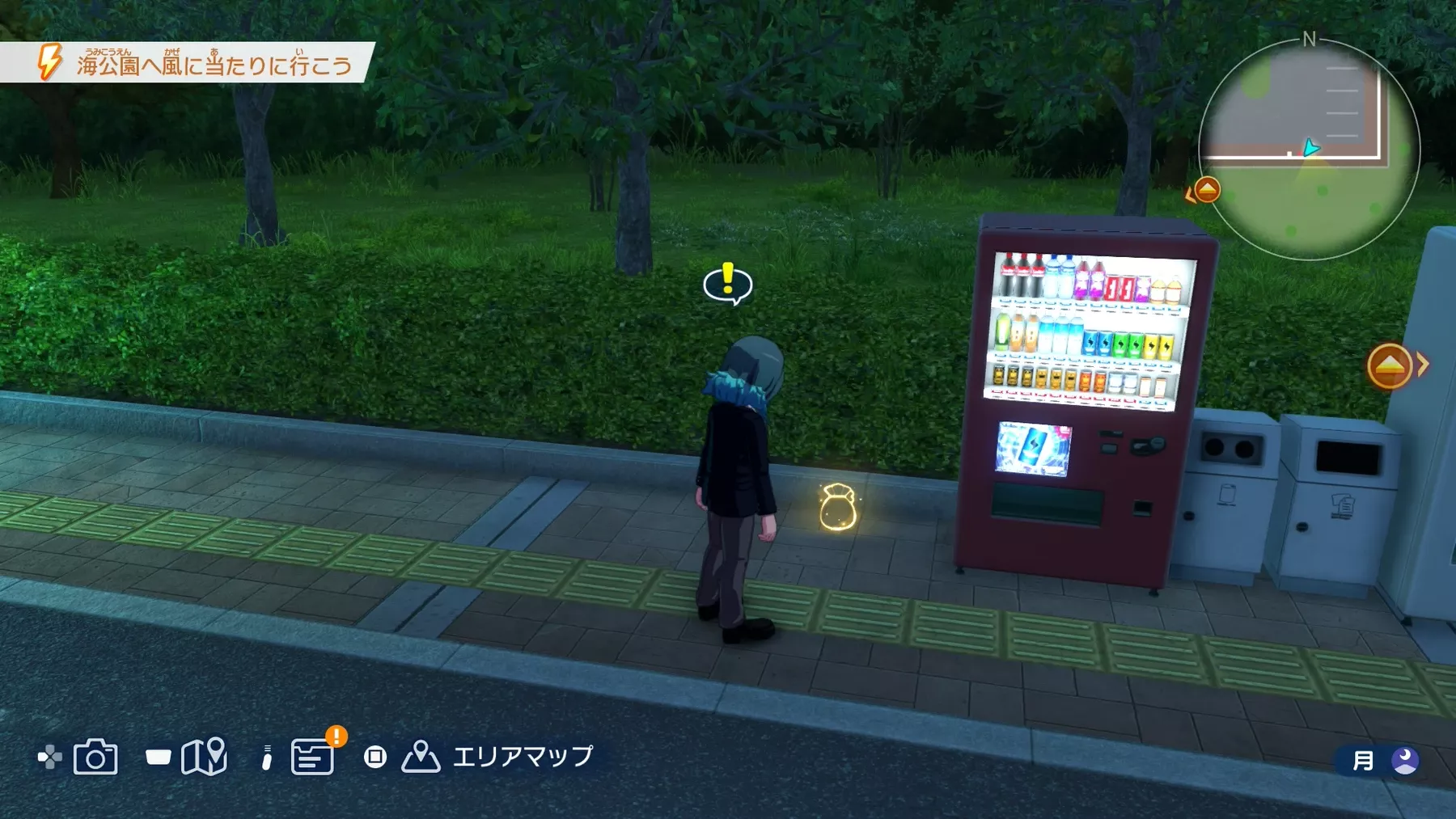 駐車場自販機辺りで鍵拾う