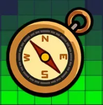 骨董の方位磁石の画像