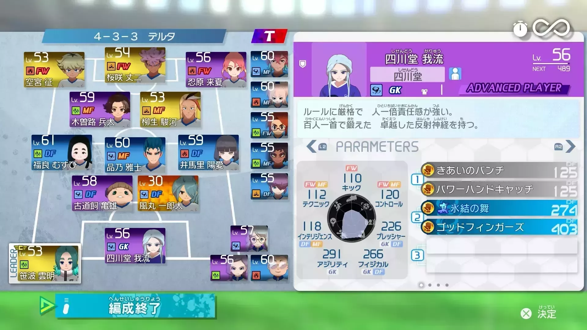 キャラのレベルを上げる