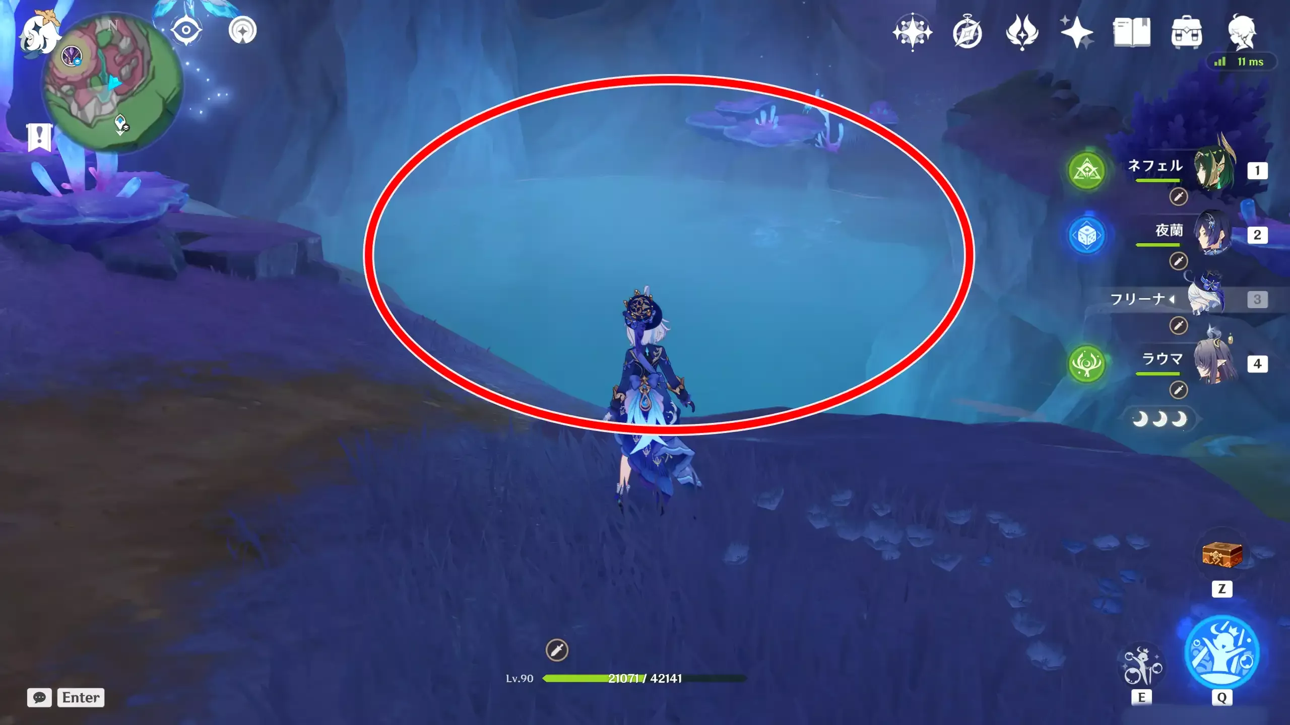 千年真珠の海駿のステージの奥