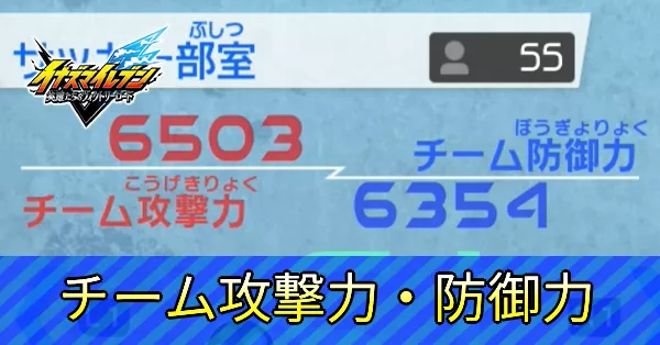 チーム攻撃力・防御力