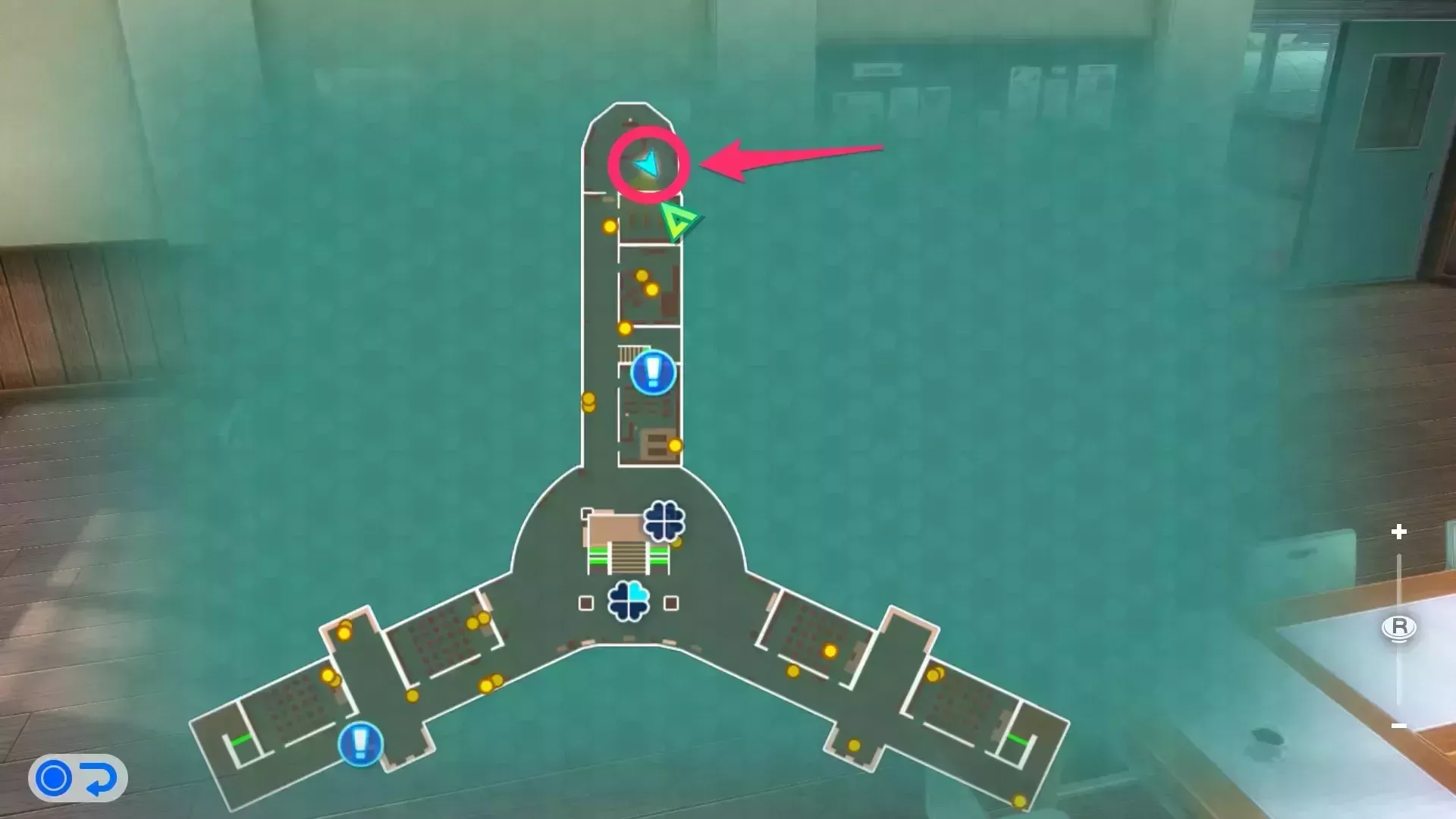 校舎3階の奥にある音楽室へ